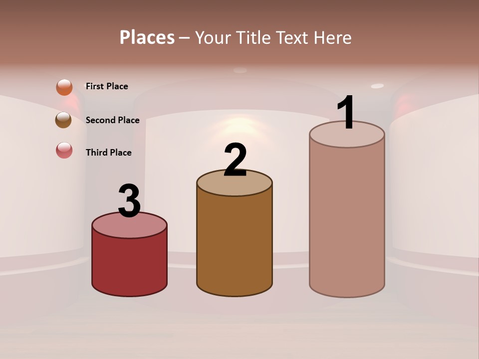 White Gallery Floor PowerPoint Template