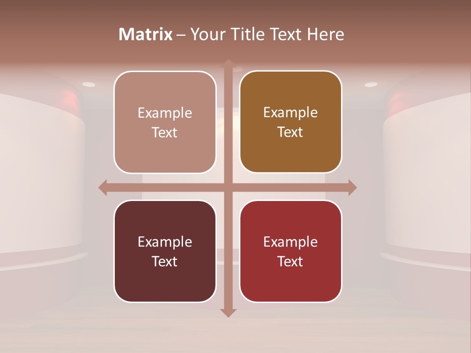 White Gallery Floor PowerPoint Template