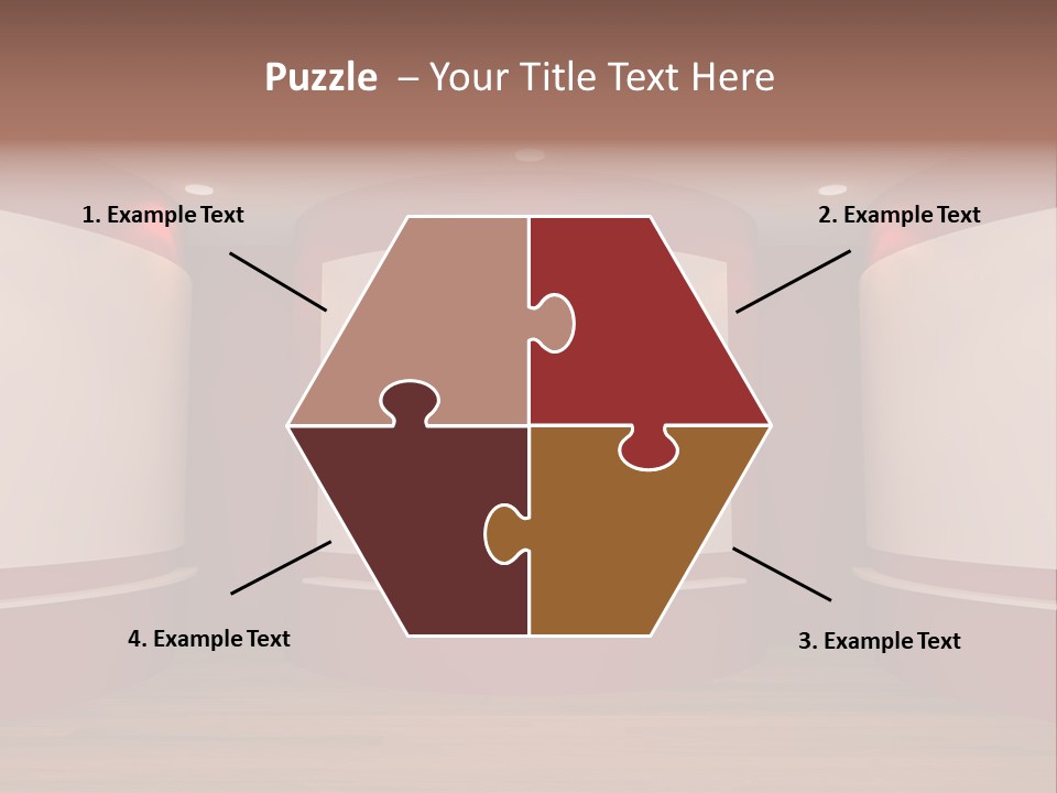 White Gallery Floor PowerPoint Template