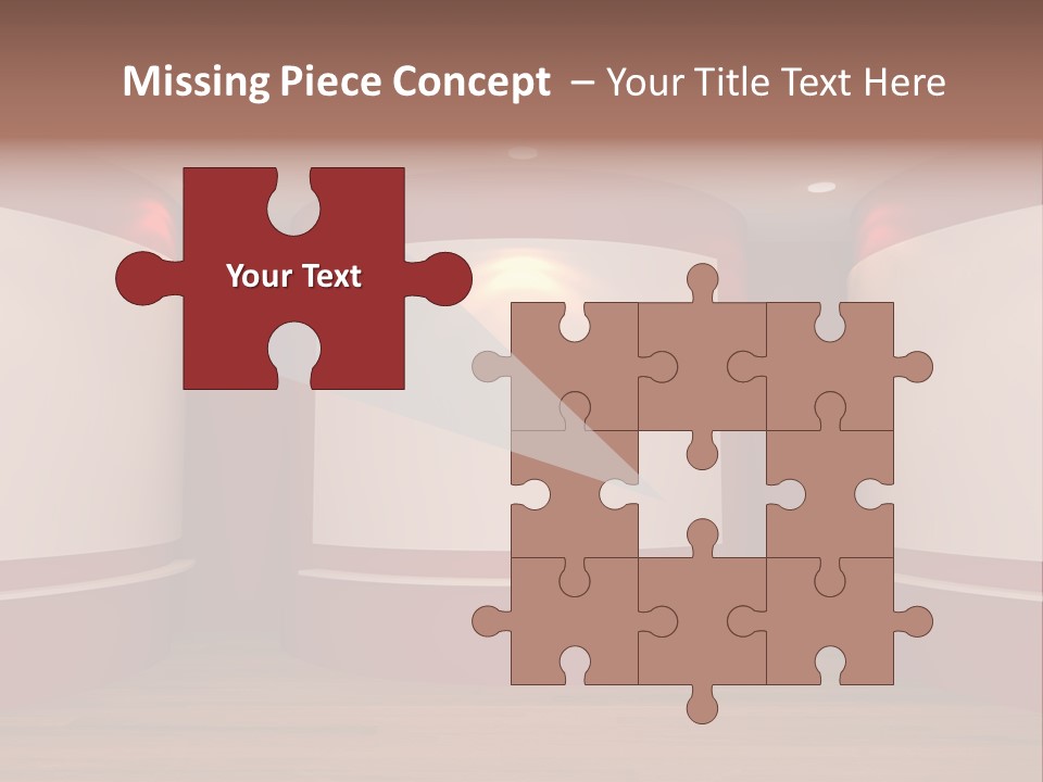 White Gallery Floor PowerPoint Template