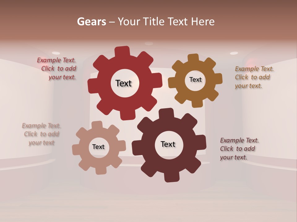 White Gallery Floor PowerPoint Template