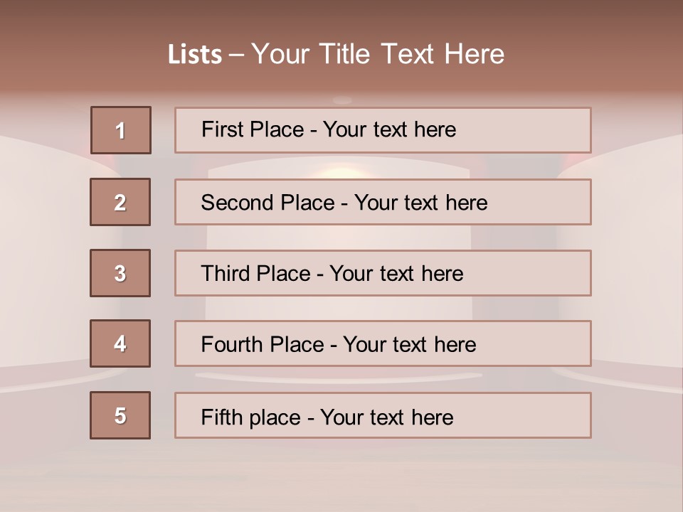 White Gallery Floor PowerPoint Template