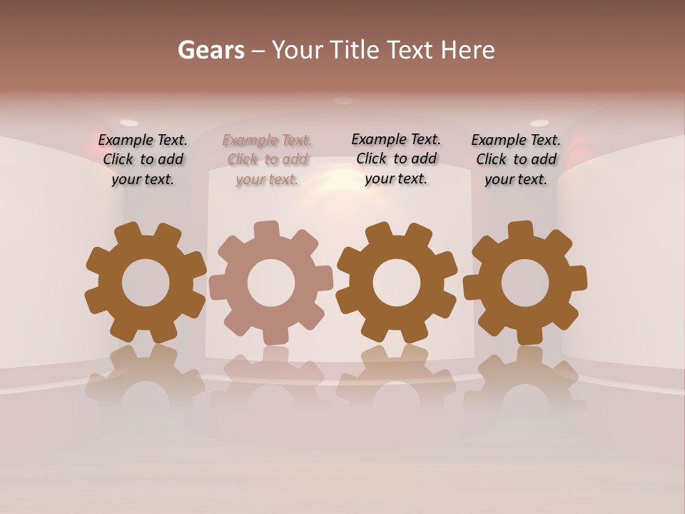 White Gallery Floor PowerPoint Template