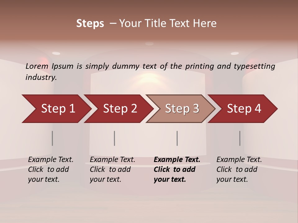 White Gallery Floor PowerPoint Template