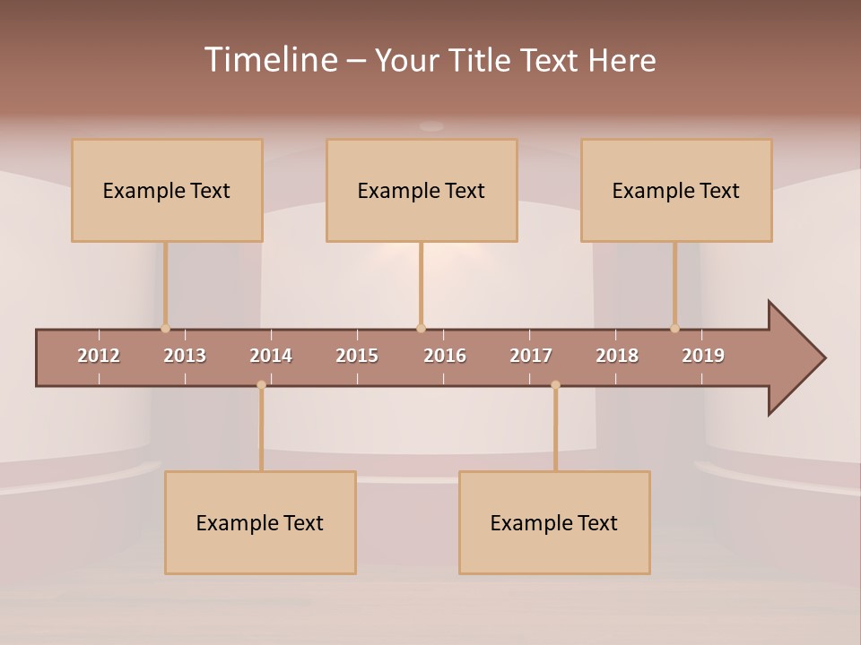 White Gallery Floor PowerPoint Template