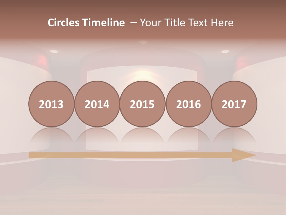 White Gallery Floor PowerPoint Template