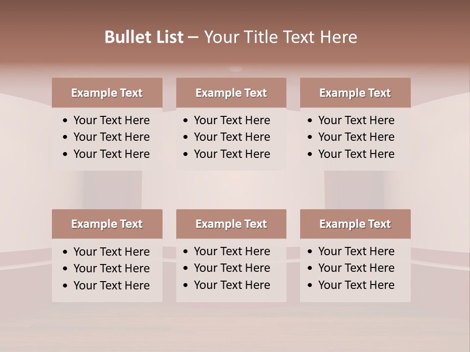 White Gallery Floor PowerPoint Template