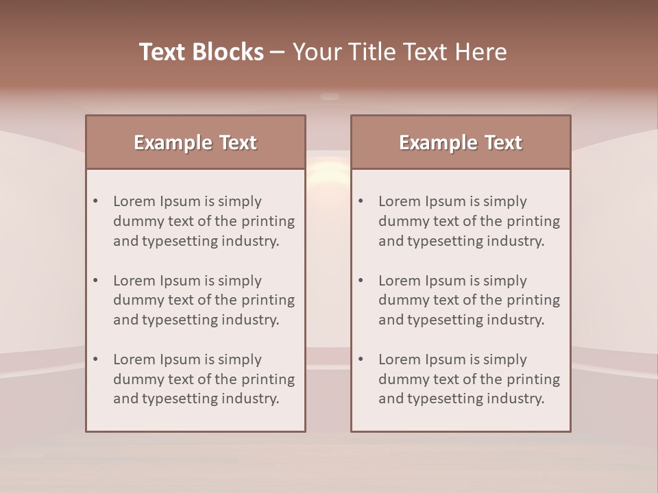 White Gallery Floor PowerPoint Template