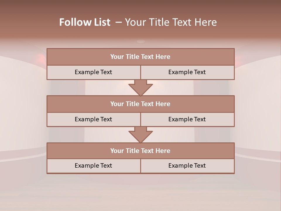 White Gallery Floor PowerPoint Template