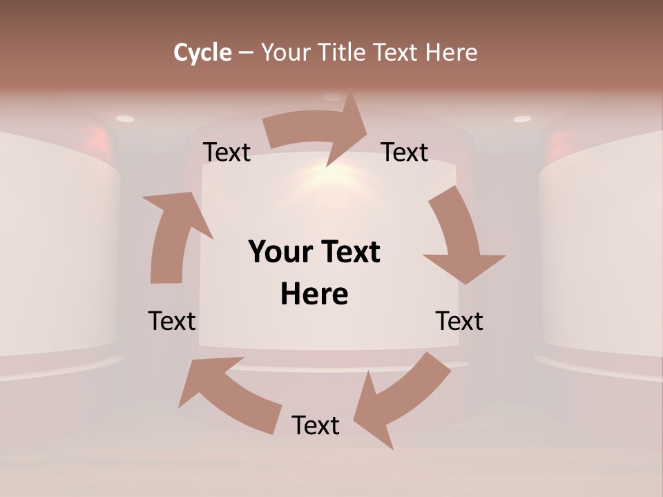 White Gallery Floor PowerPoint Template