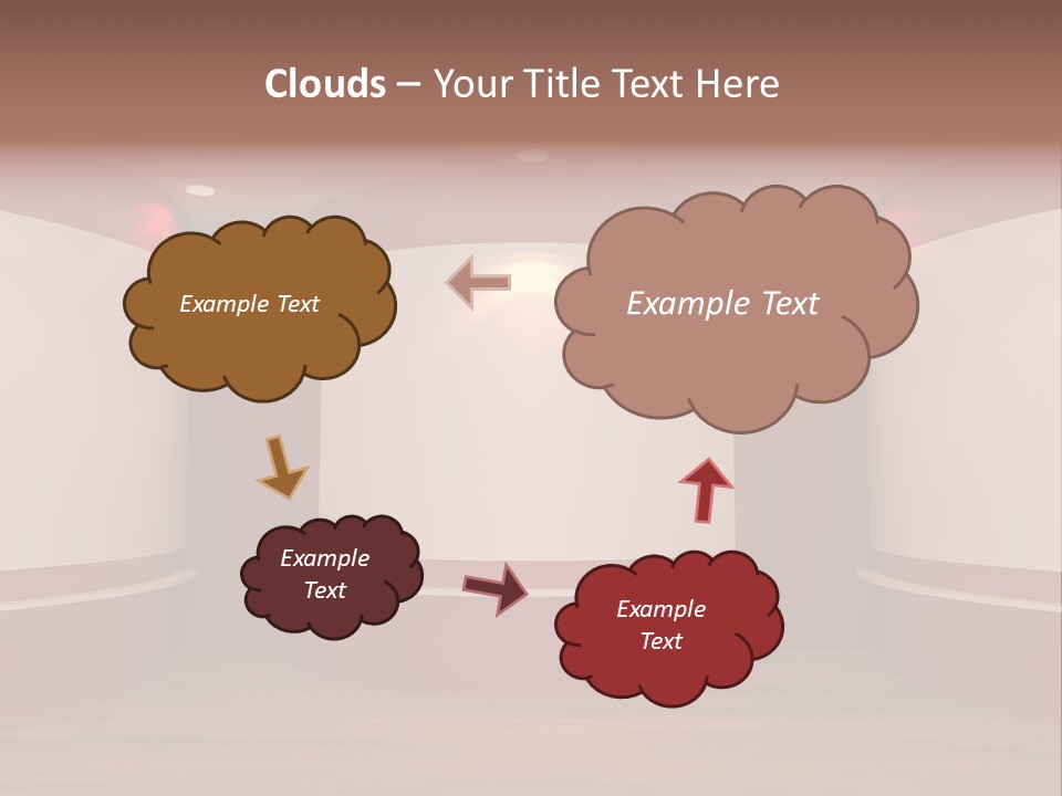 White Gallery Floor PowerPoint Template