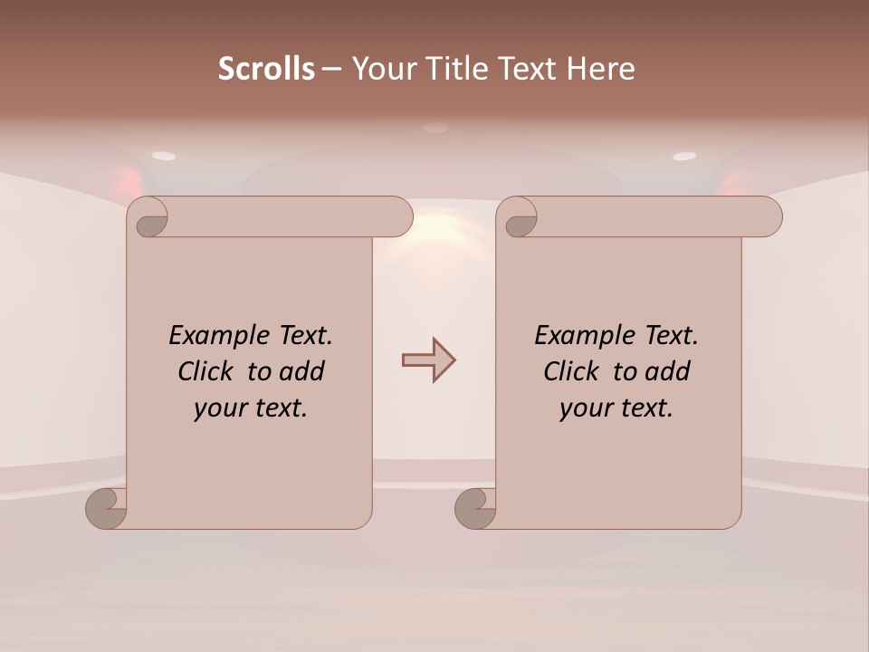 White Gallery Floor PowerPoint Template