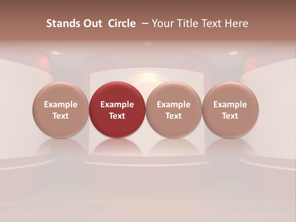 White Gallery Floor PowerPoint Template