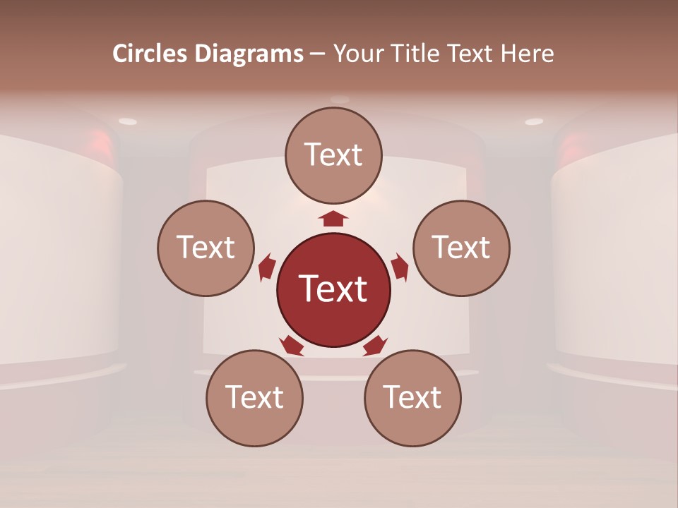 White Gallery Floor PowerPoint Template