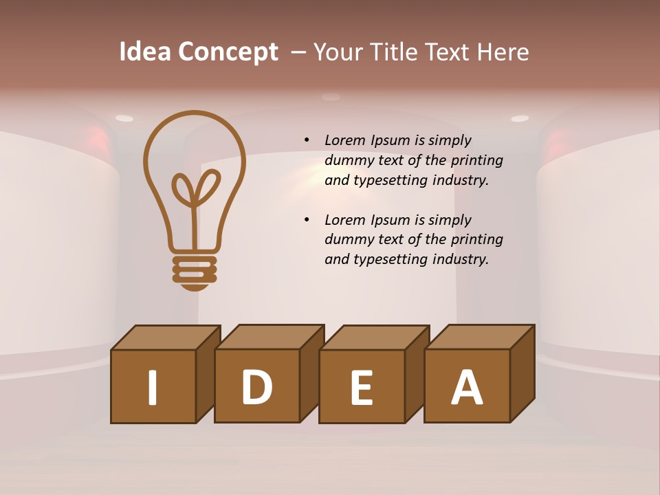 White Gallery Floor PowerPoint Template