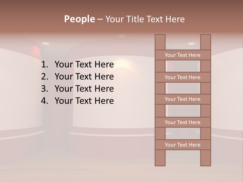 White Gallery Floor PowerPoint Template