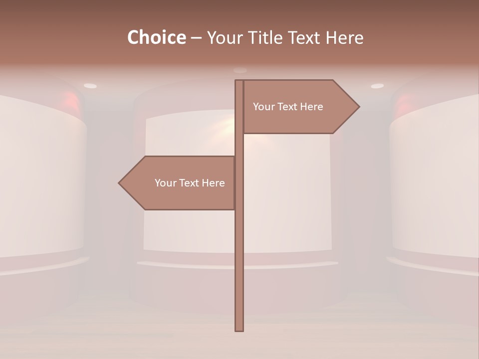 White Gallery Floor PowerPoint Template