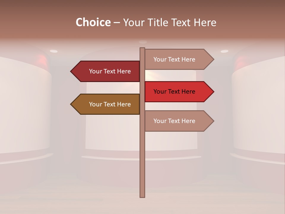 White Gallery Floor PowerPoint Template