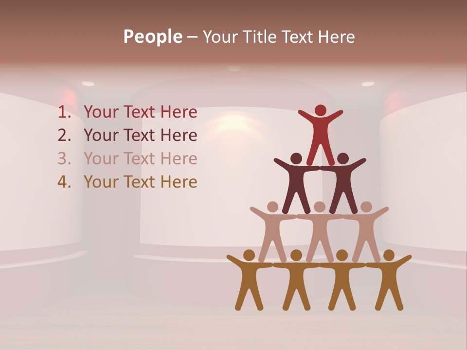 White Gallery Floor PowerPoint Template