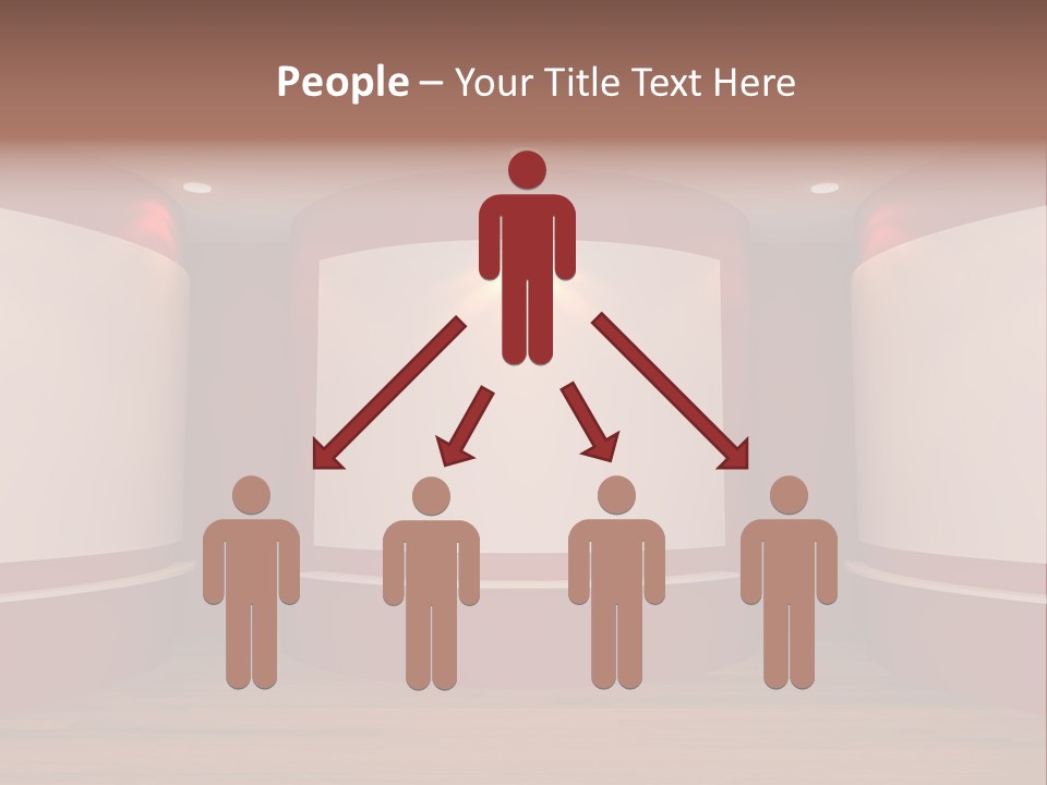 White Gallery Floor PowerPoint Template