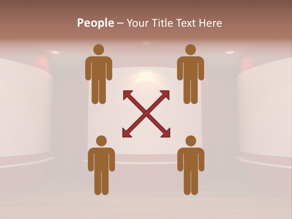 White Gallery Floor PowerPoint Template