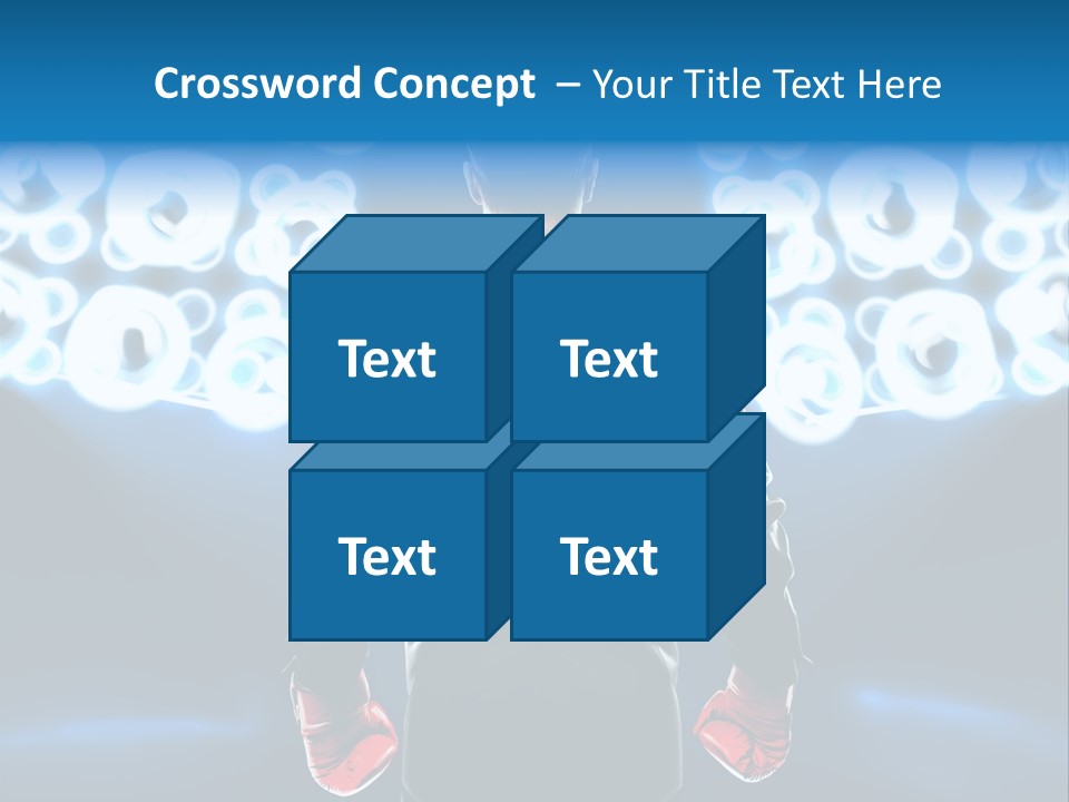 Young Boxing Gloves Steps PowerPoint Template
