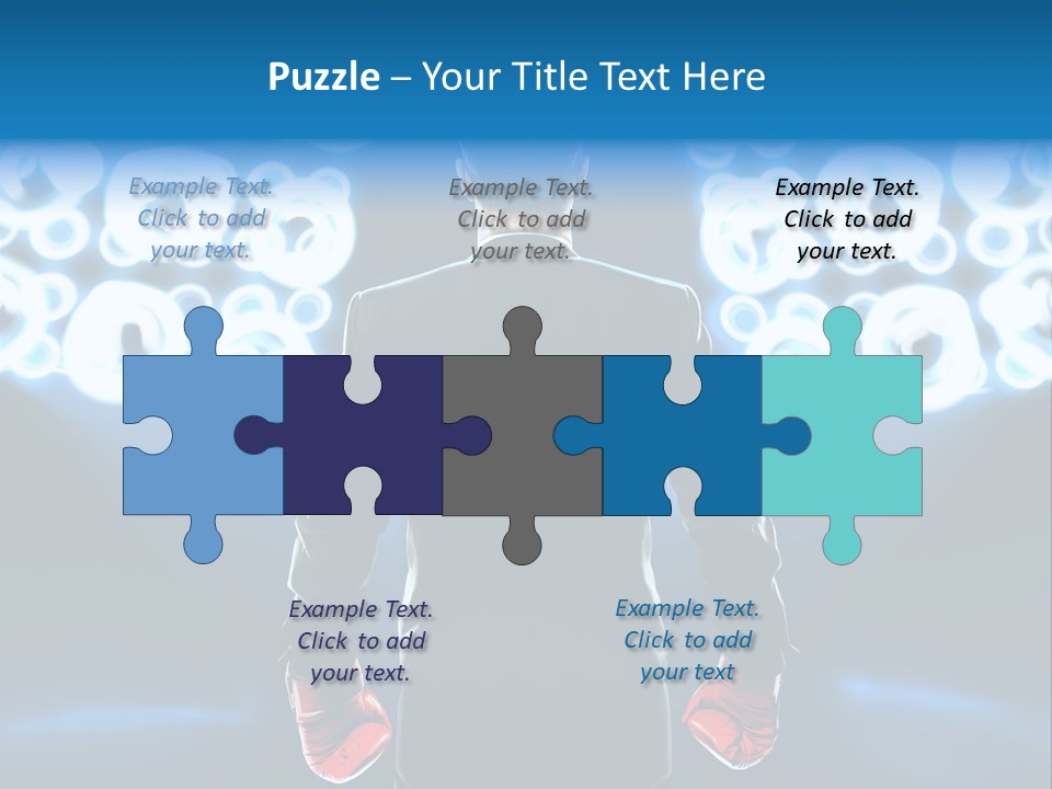 Young Boxing Gloves Steps PowerPoint Template