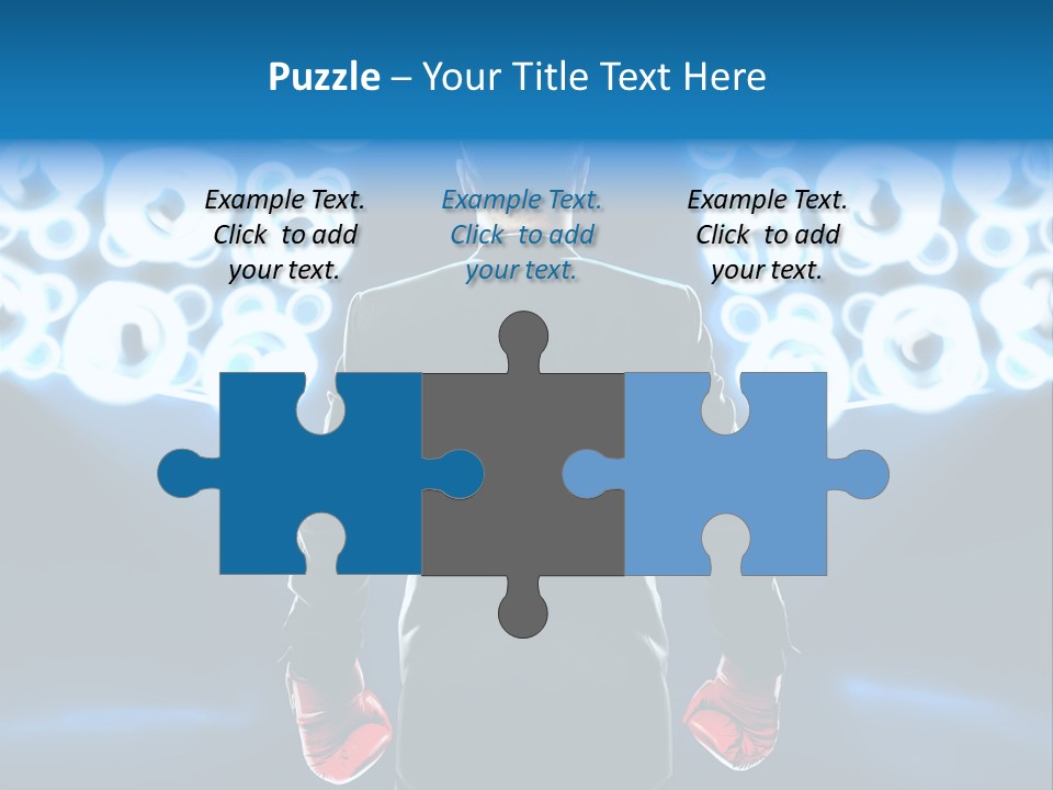 Young Boxing Gloves Steps PowerPoint Template