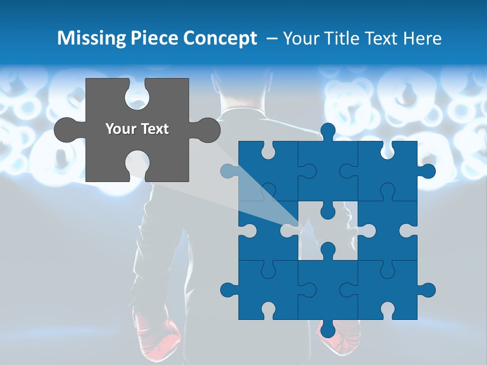 Young Boxing Gloves Steps PowerPoint Template