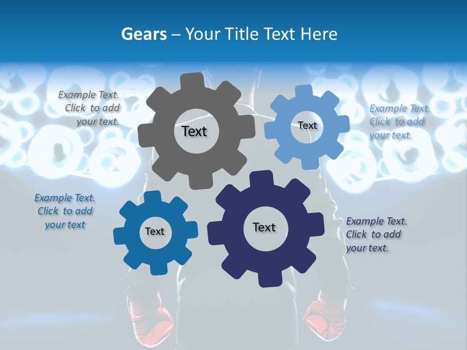 Young Boxing Gloves Steps PowerPoint Template