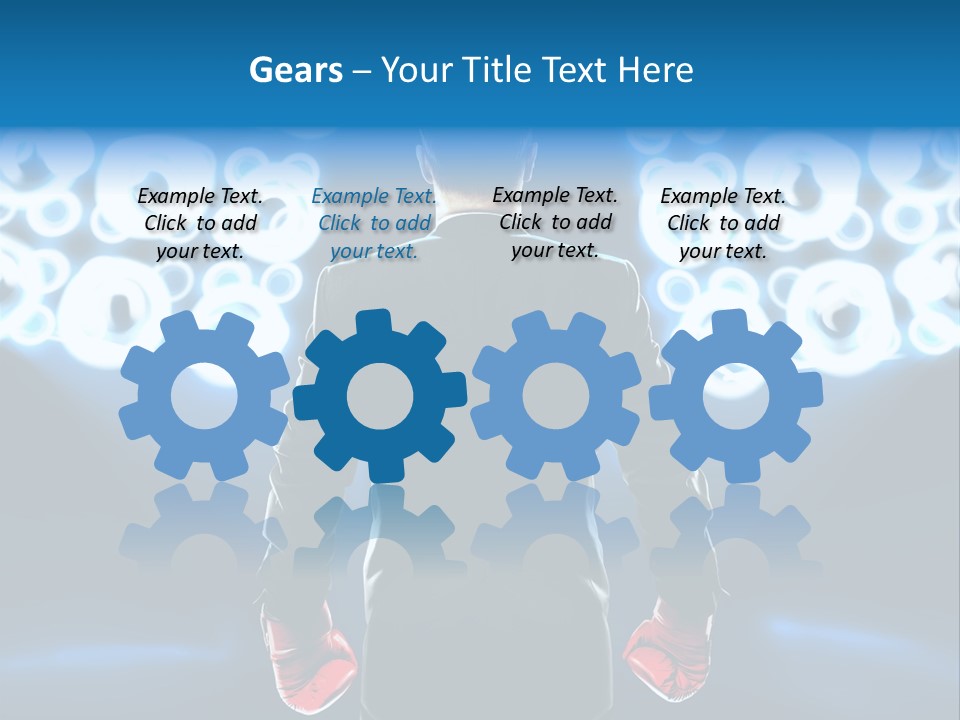 Young Boxing Gloves Steps PowerPoint Template