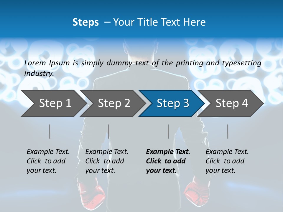 Young Boxing Gloves Steps PowerPoint Template