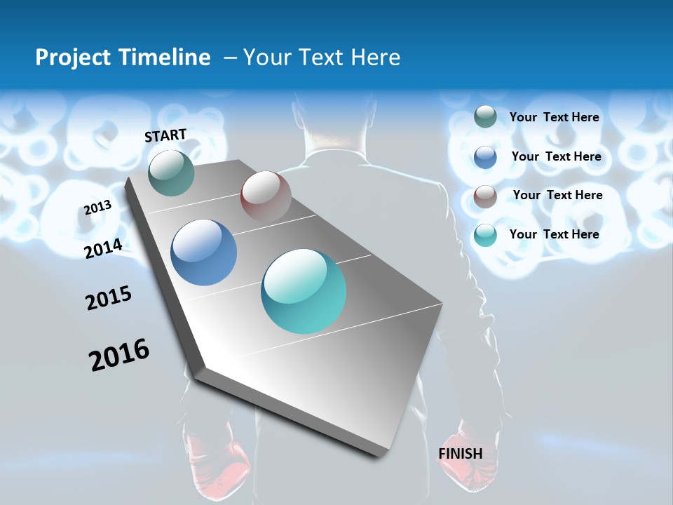 Young Boxing Gloves Steps PowerPoint Template