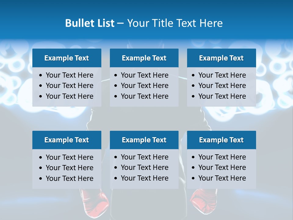 Young Boxing Gloves Steps PowerPoint Template