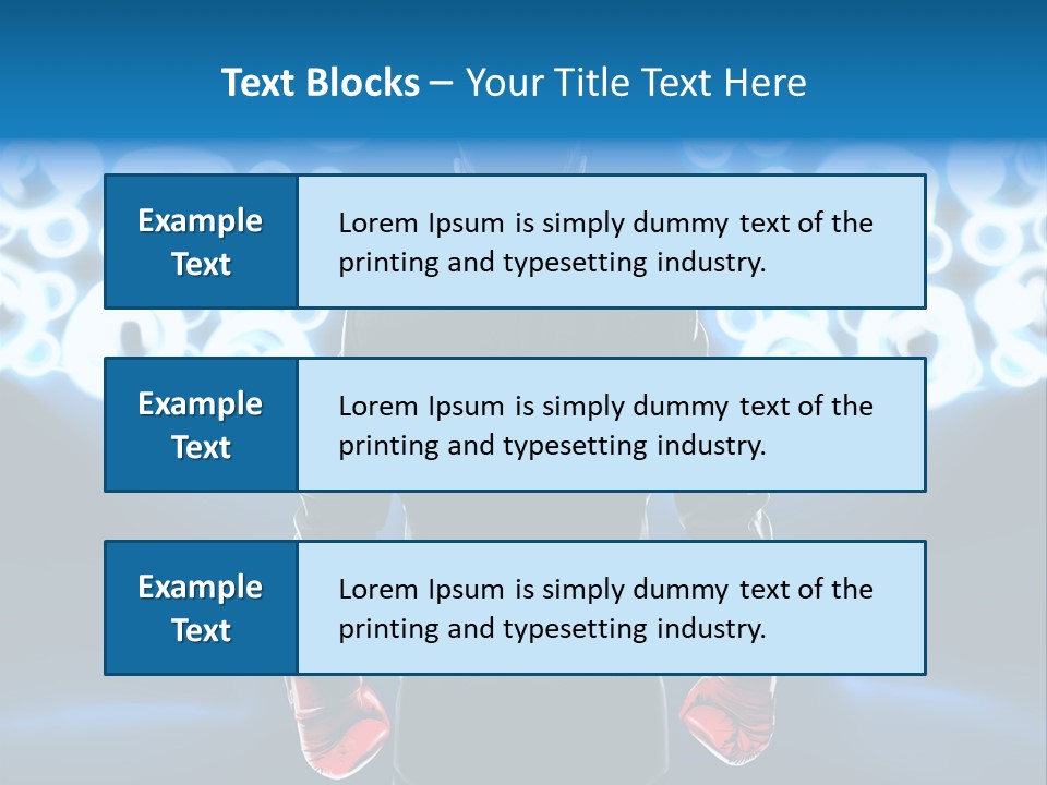 Young Boxing Gloves Steps PowerPoint Template