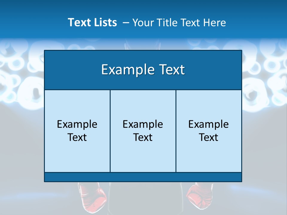 Young Boxing Gloves Steps PowerPoint Template