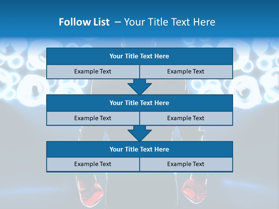 Young Boxing Gloves Steps PowerPoint Template