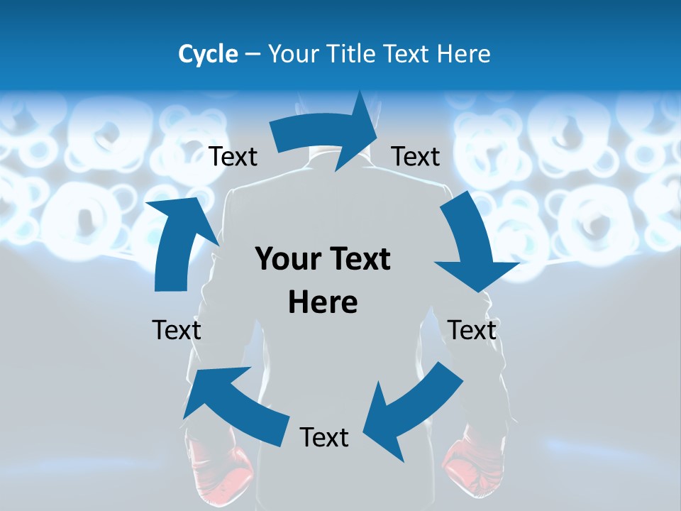 Young Boxing Gloves Steps PowerPoint Template