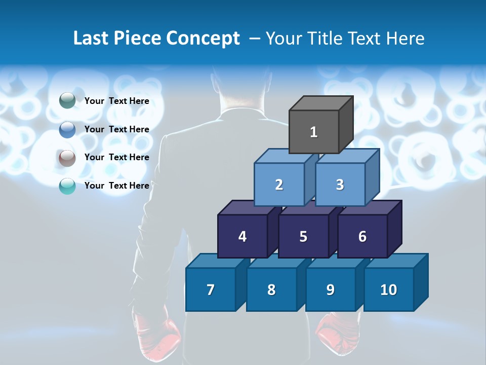 Young Boxing Gloves Steps PowerPoint Template