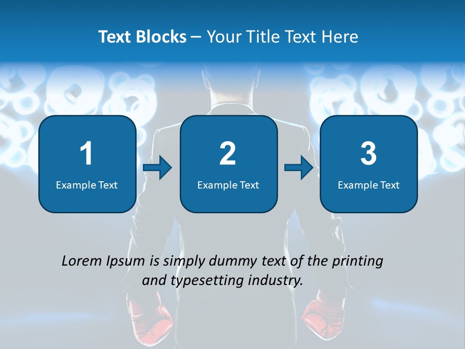 Young Boxing Gloves Steps PowerPoint Template