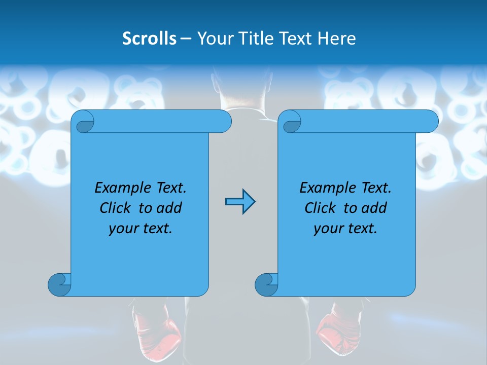 Young Boxing Gloves Steps PowerPoint Template