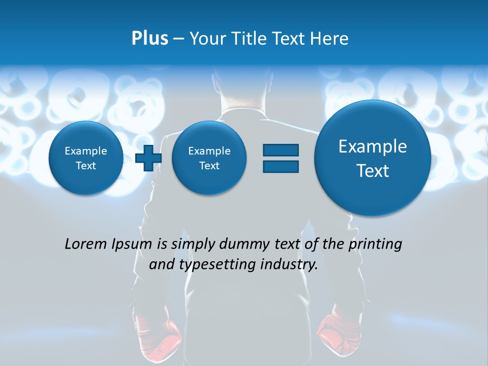 Young Boxing Gloves Steps PowerPoint Template