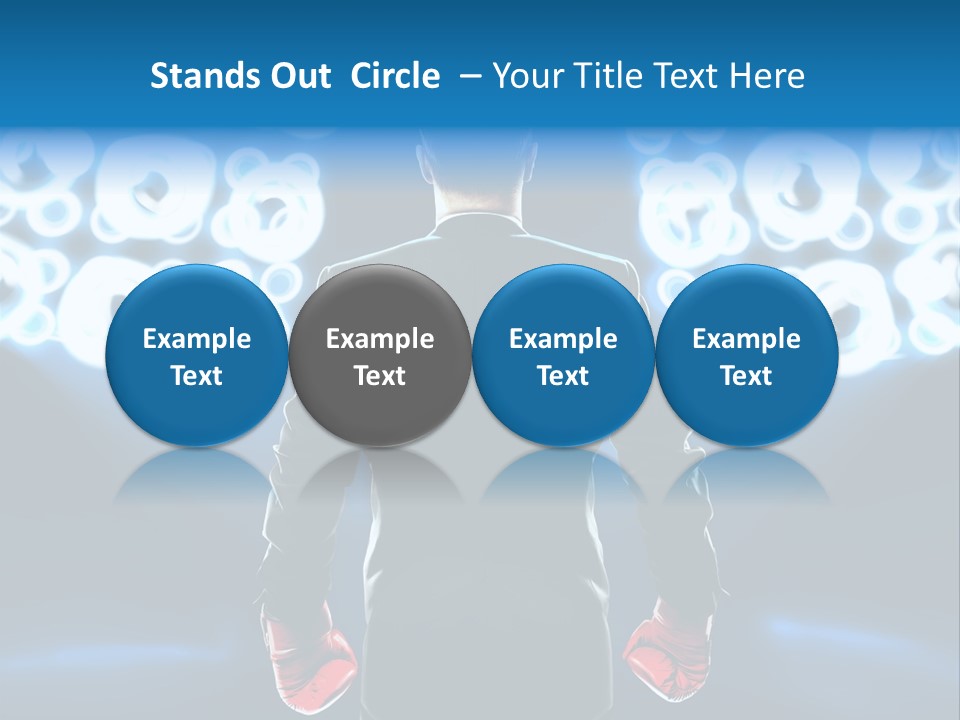 Young Boxing Gloves Steps PowerPoint Template