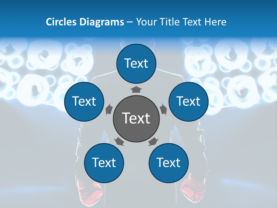 Young Boxing Gloves Steps PowerPoint Template