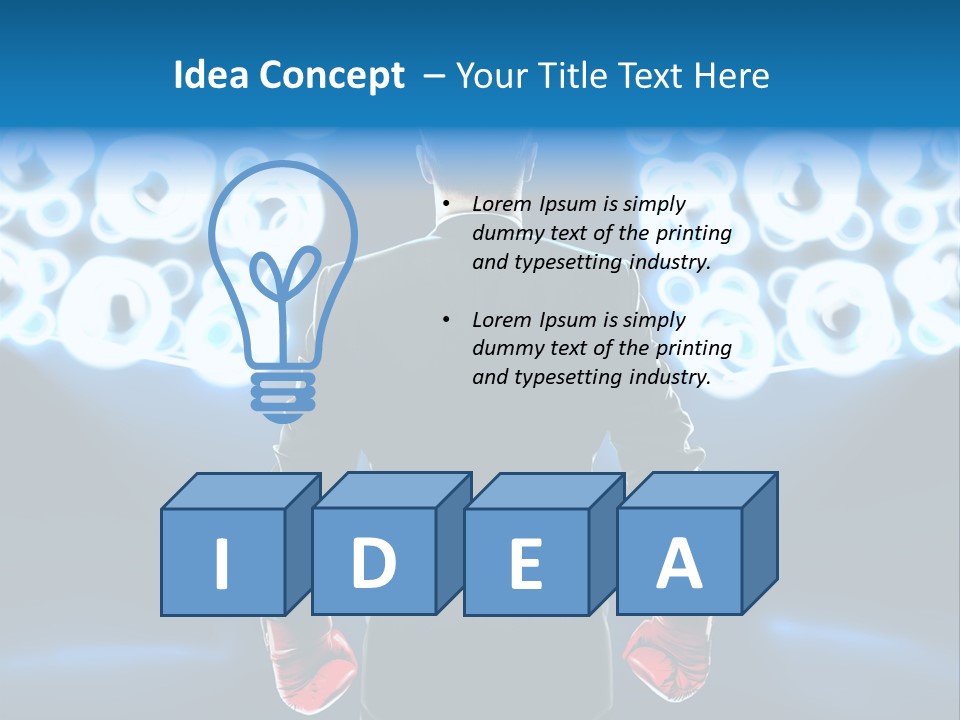 Young Boxing Gloves Steps PowerPoint Template