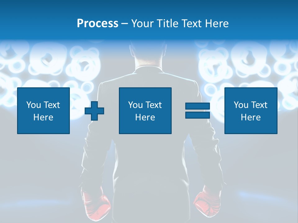 Young Boxing Gloves Steps PowerPoint Template