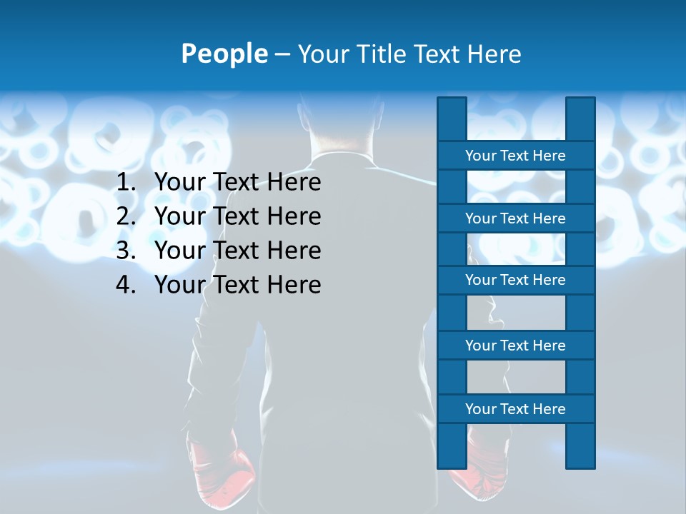 Young Boxing Gloves Steps PowerPoint Template