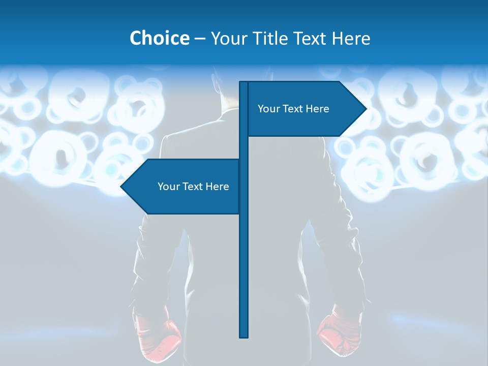 Young Boxing Gloves Steps PowerPoint Template