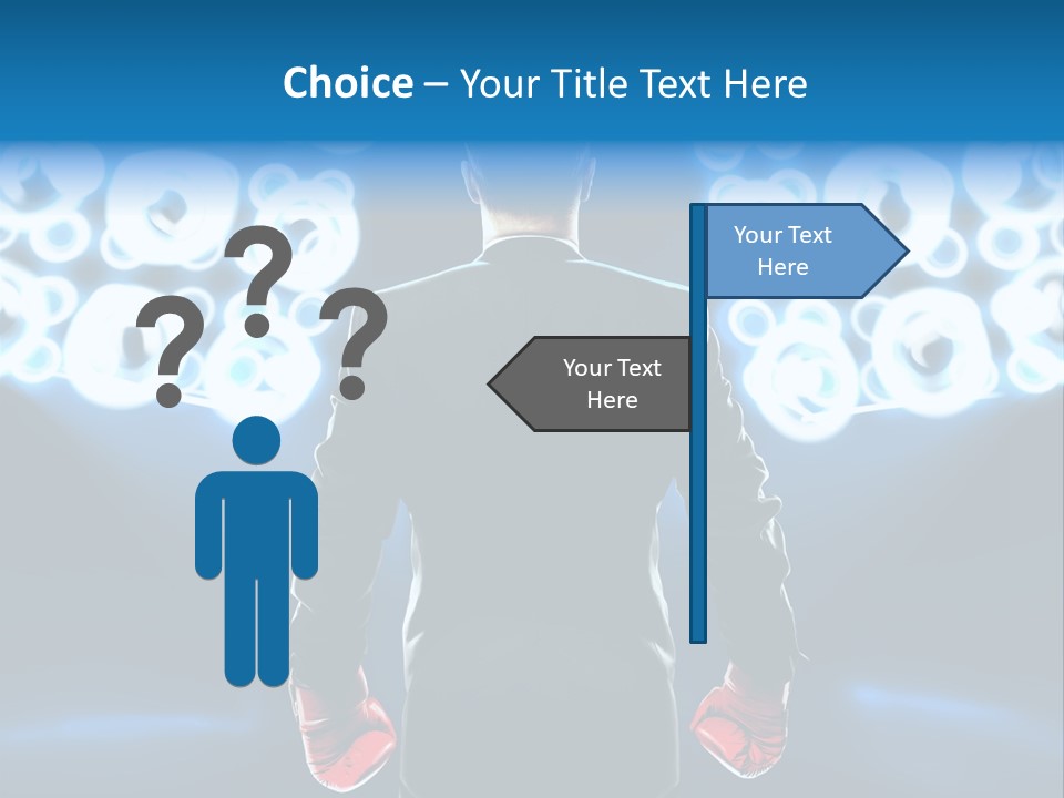 Young Boxing Gloves Steps PowerPoint Template