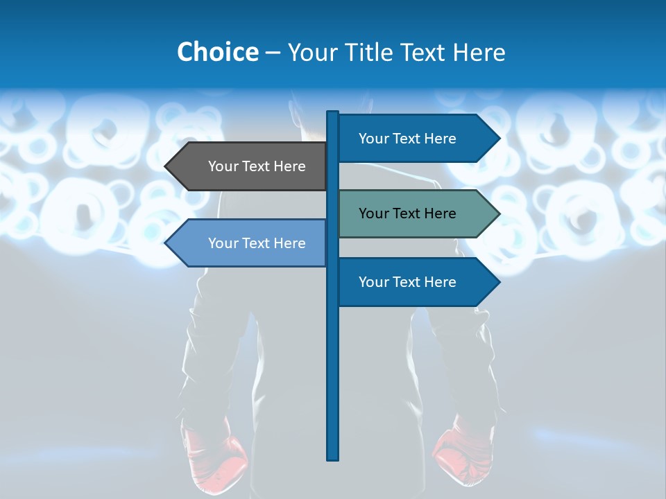 Young Boxing Gloves Steps PowerPoint Template